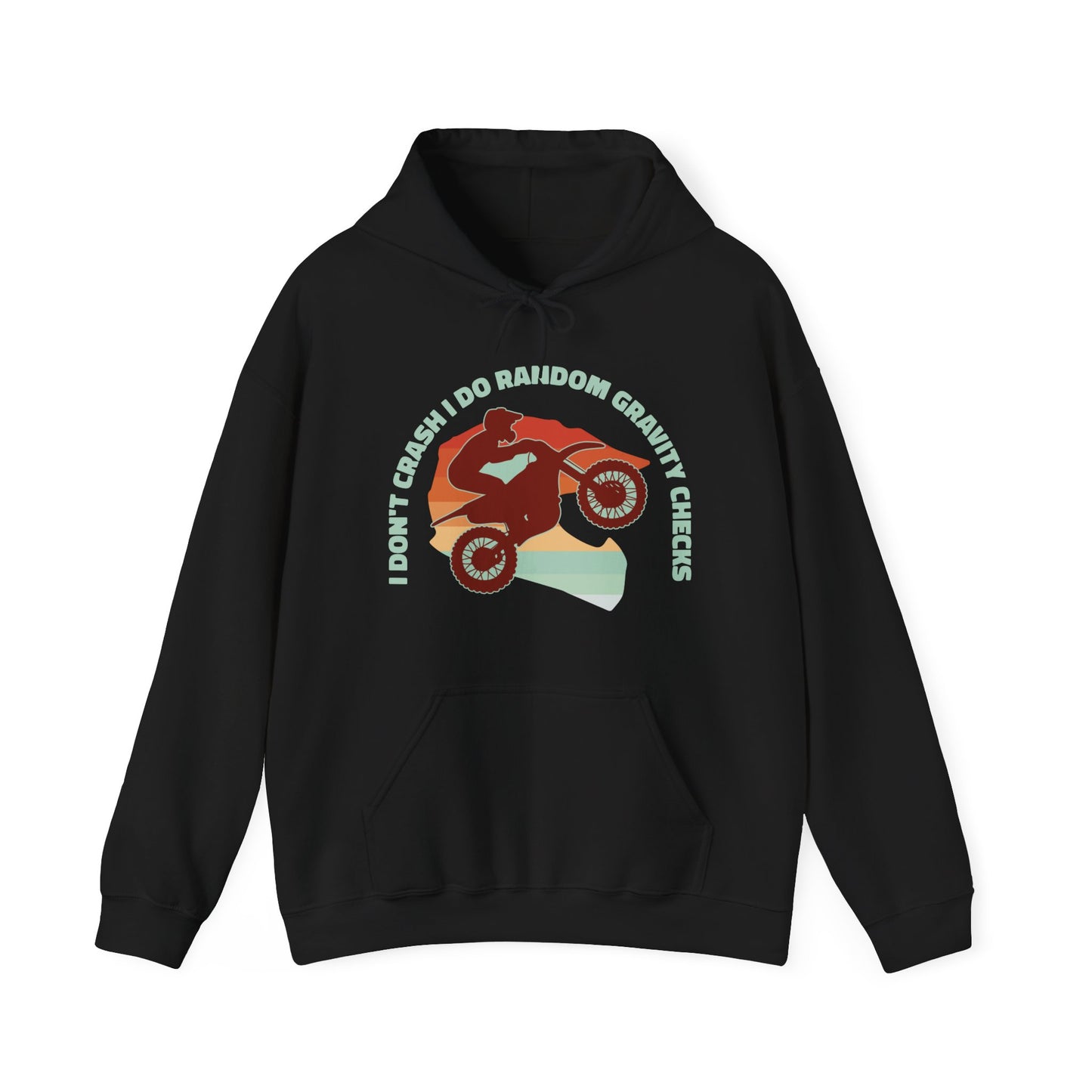 I Don't Crash I Do Random Gravity Checks Funny Motorcycle Hoodie