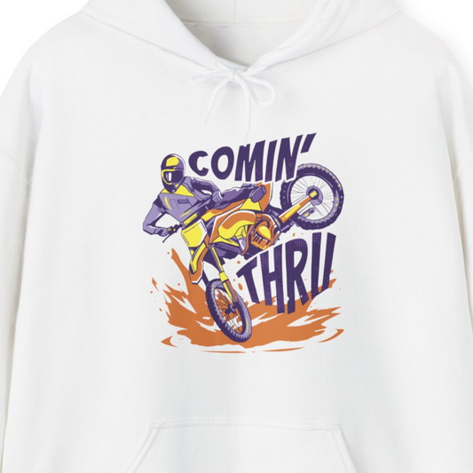 Comin' Thru Motocross Dirt Bike Hoodie