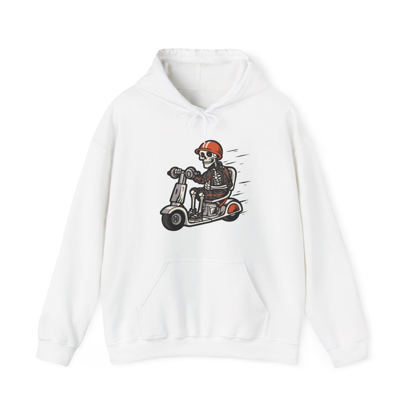 Funny Skeleton Riding Motorcycle Hoodie