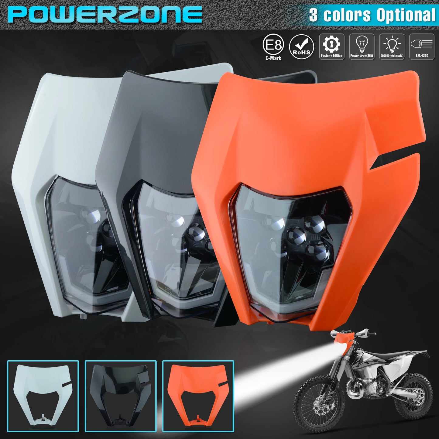 PowerZone Motorcycle LED Headlight