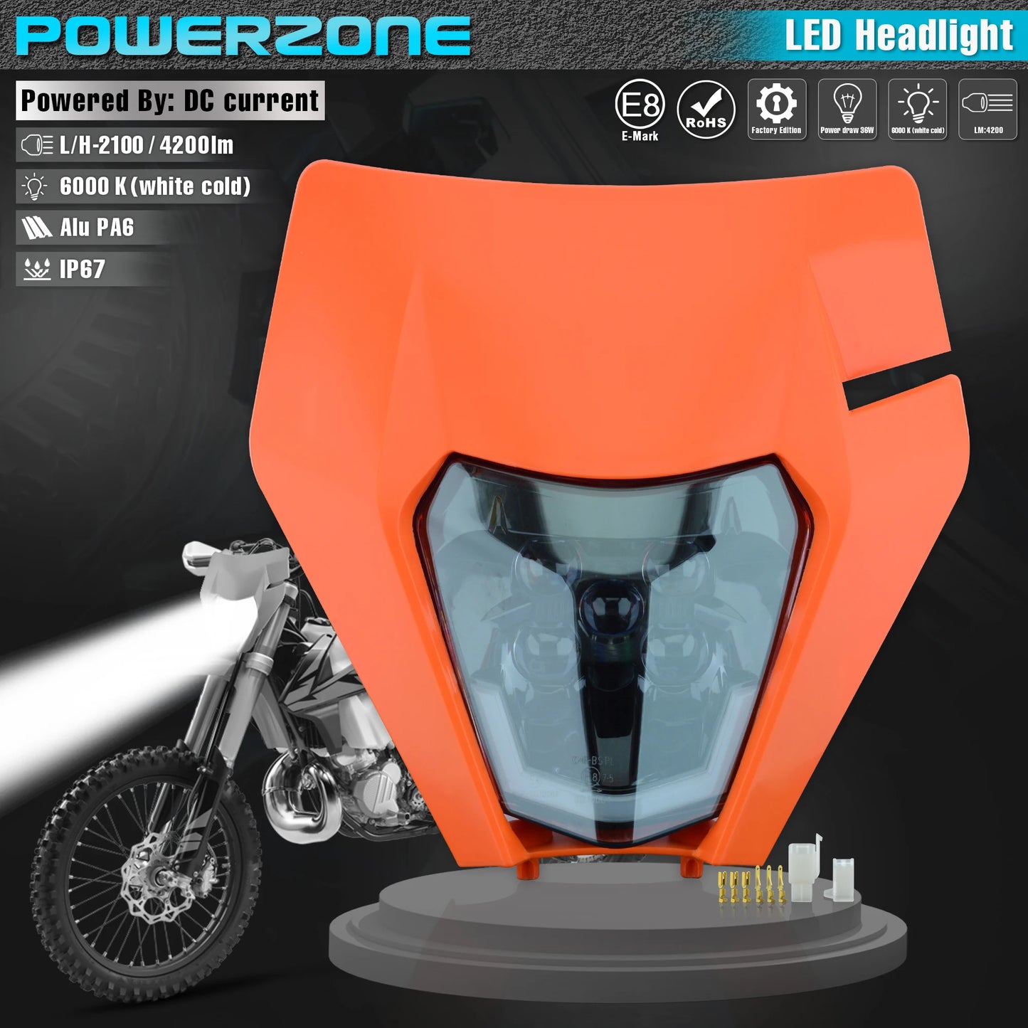 PowerZone Motorcycle LED Headlight