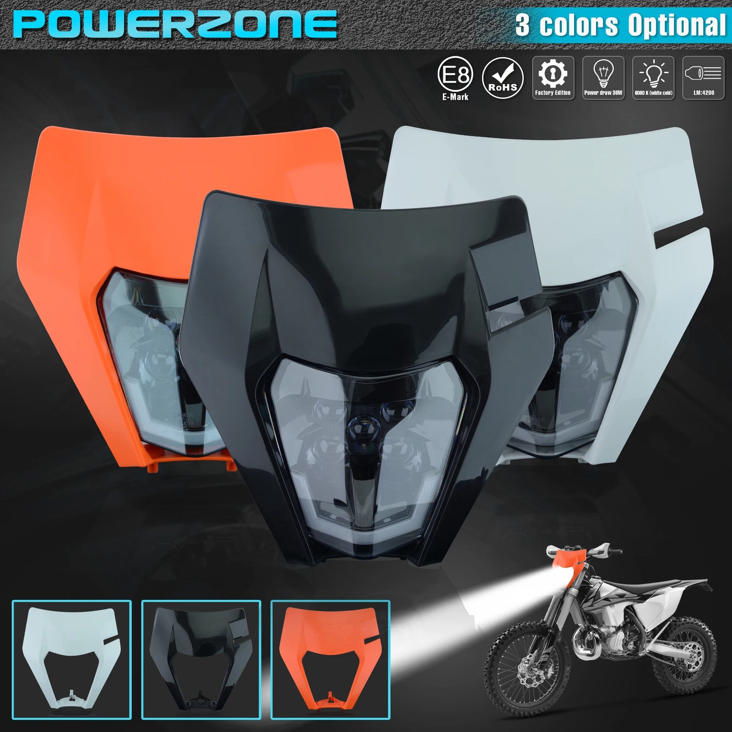 PowerZone Motorcycle LED Headlight