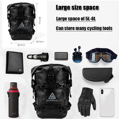 Waterproof Motorcycle Crash Bar Bag 5L-8L