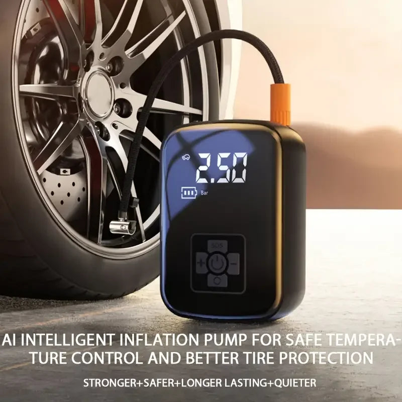 Portable Wireless Motorcycle Air Compressor Pump