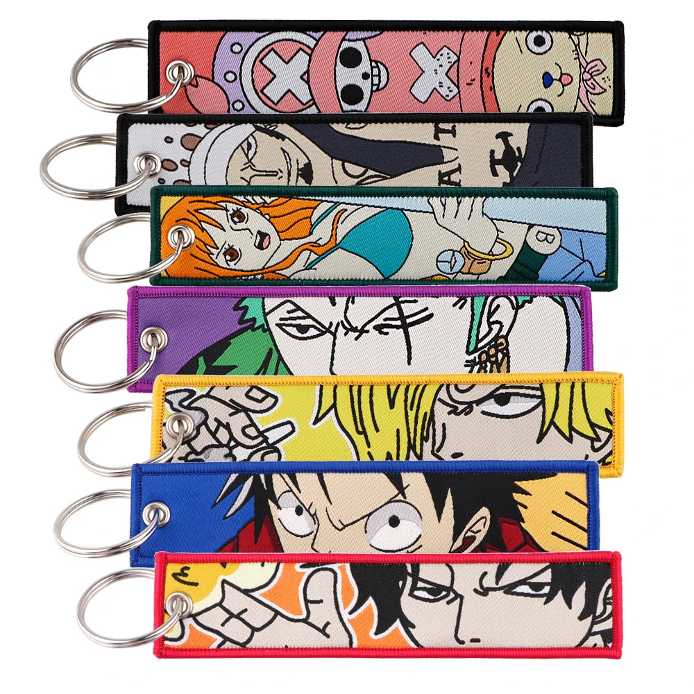 One Piece Anime Motorcycle Key Tag Keychain Collection