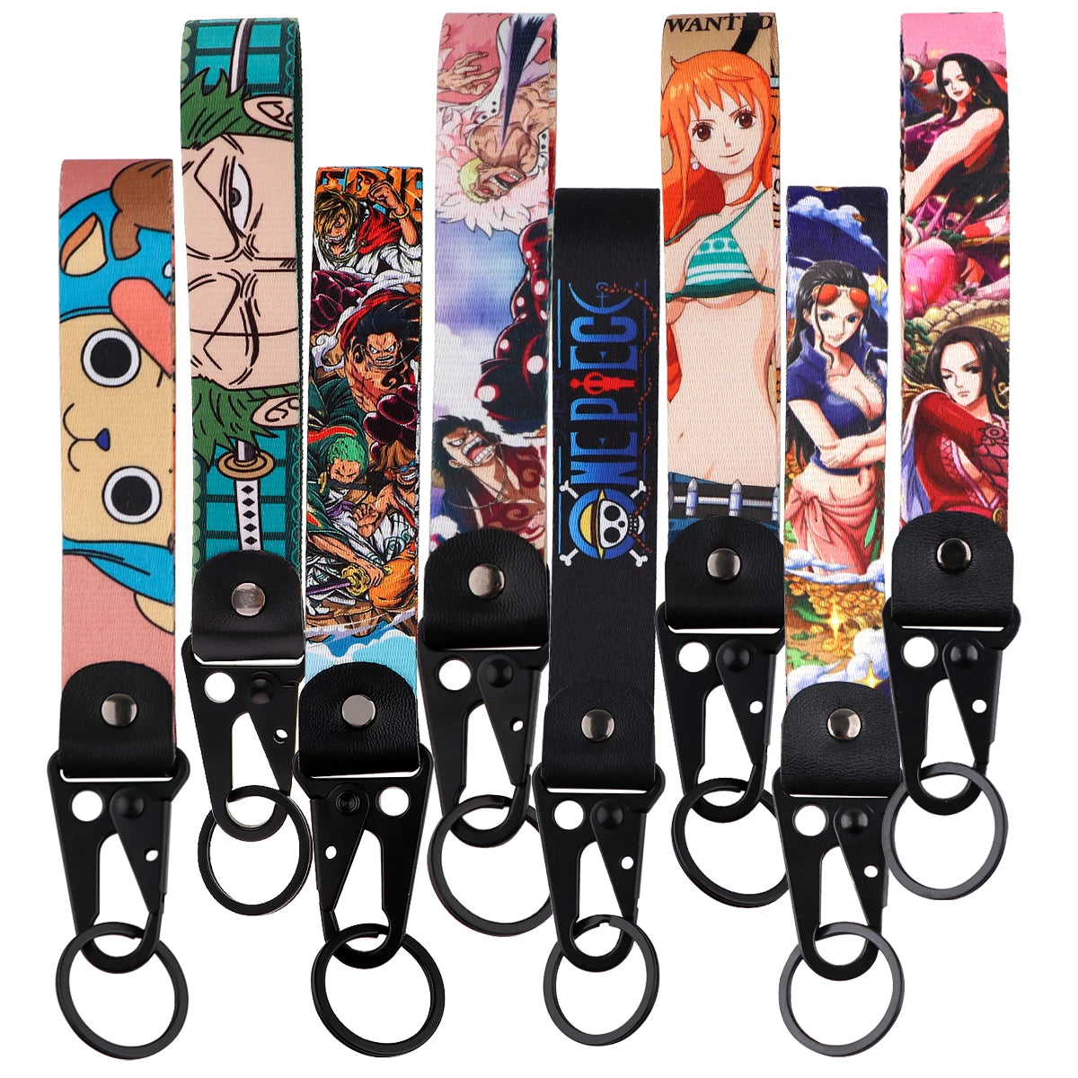 One Piece Anime Motorcycle Key Tag Keychain Lanyard Collection