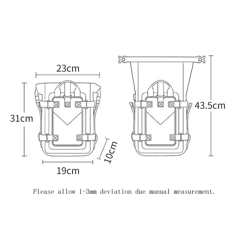 MotoWolf Motorcycle Waterproof Crash Bar Bag 5-8L