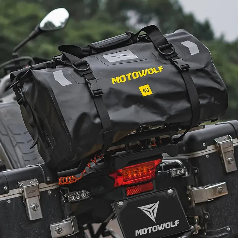 MotoWolf Motorcycle Waterproof Duffle Bag 40-66L