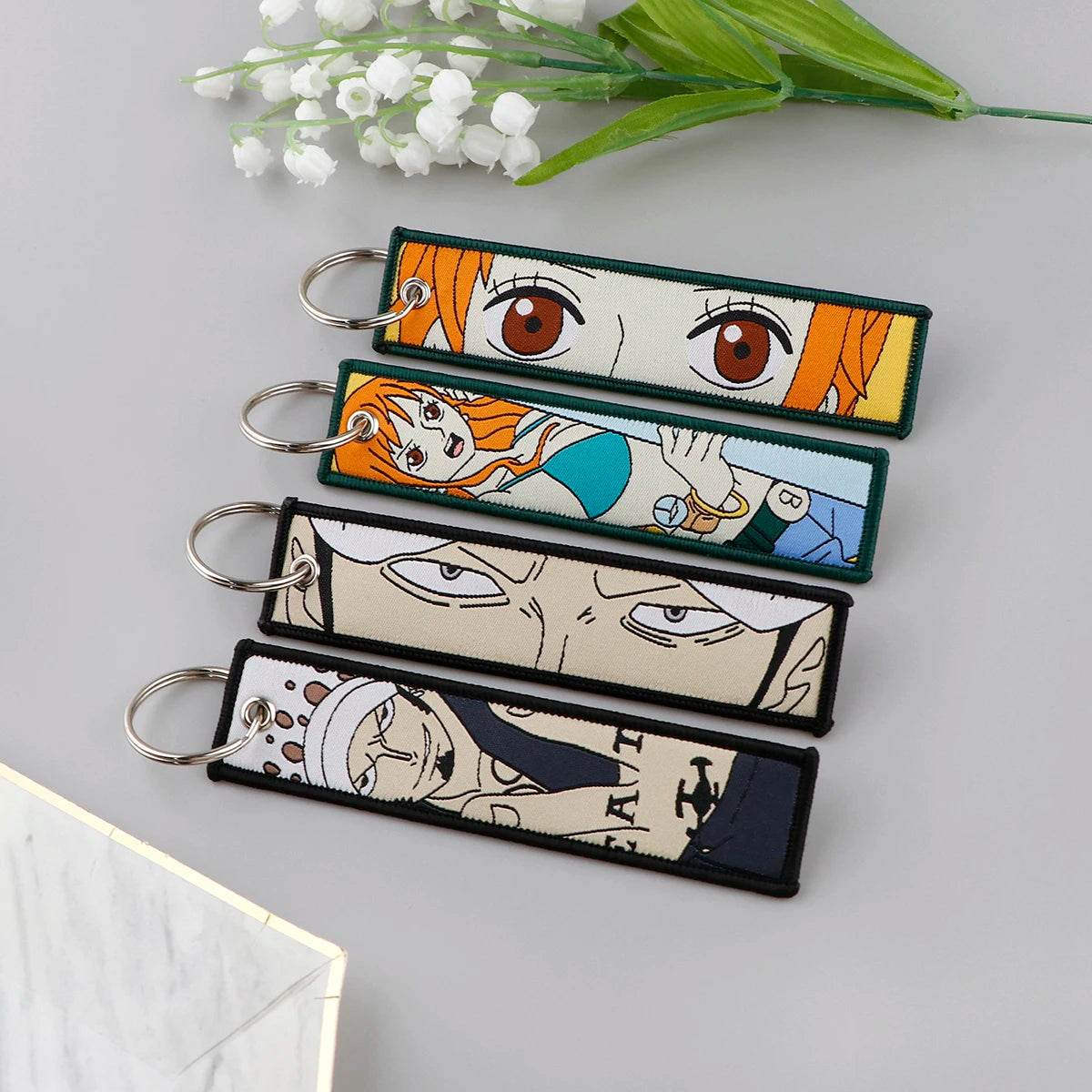 One Piece Anime Motorcycle Key Tag Keychain Collection