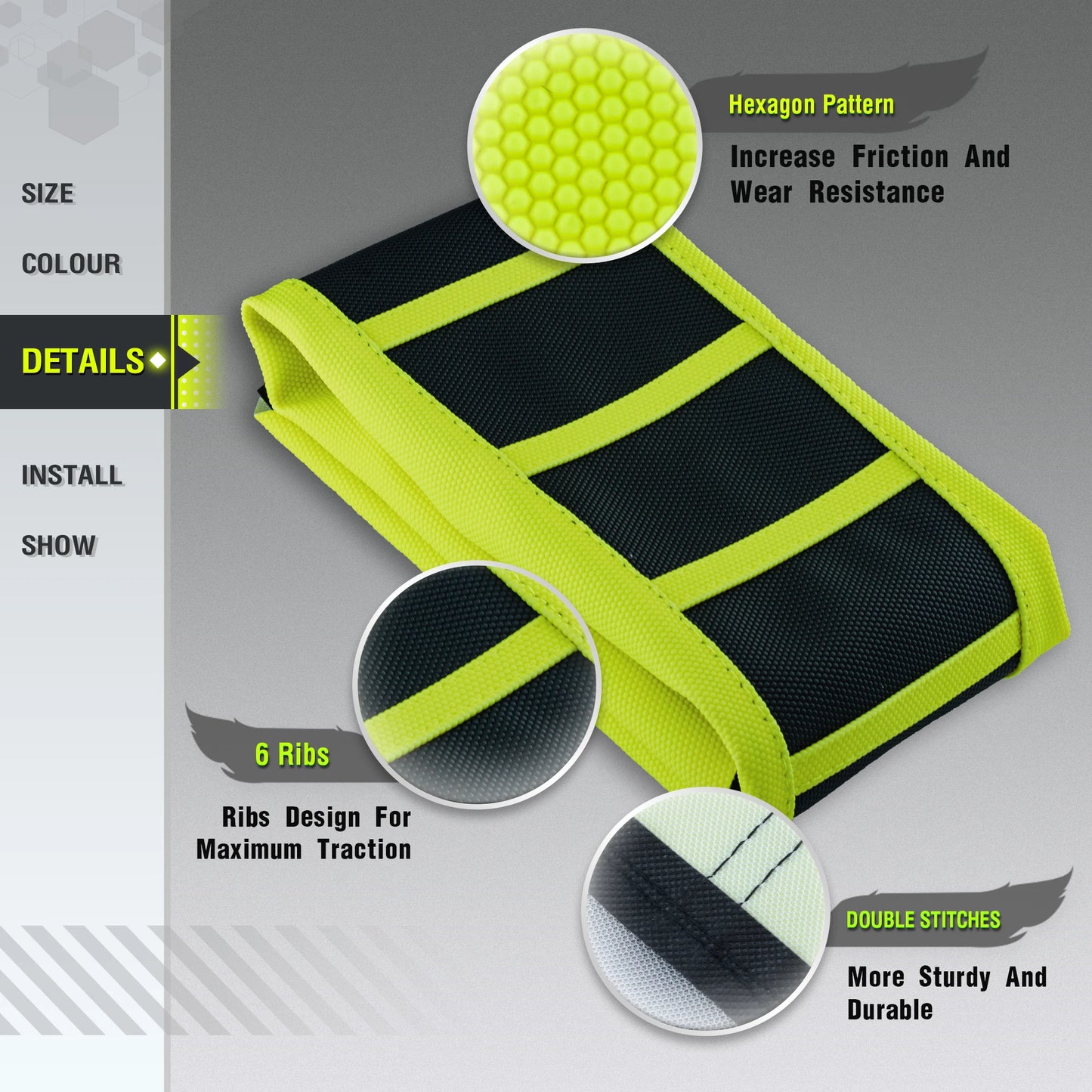 Pro Ribbed Soft Seat Cover Fluorescent Edition