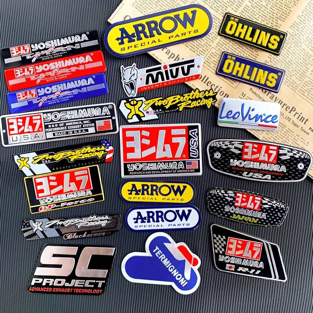 Aluminum Motorcycle Stickers Decals